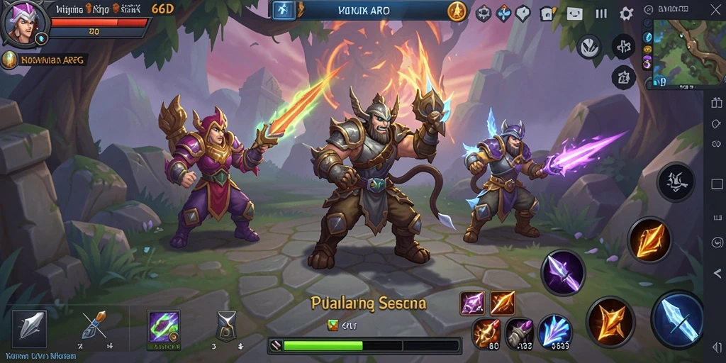 Tampilan gameplay ARPG yang mendebarkan di 66D.