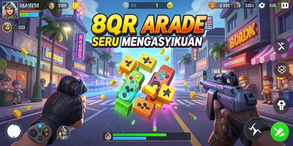 Tampilan seru dari gameplay 8QR yang menantang.