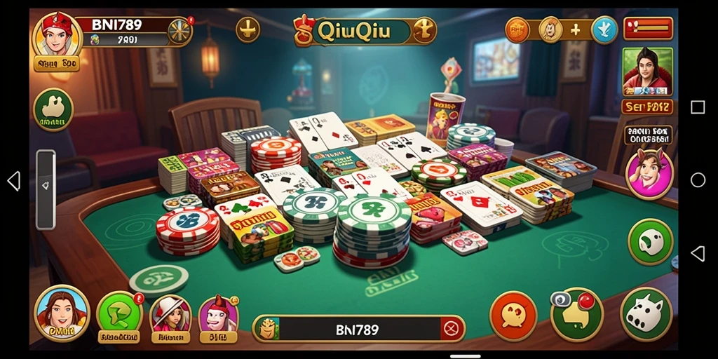 Screenshot BNI789 menampilkan gameplay QiuQiu yang seru dan interaktif.