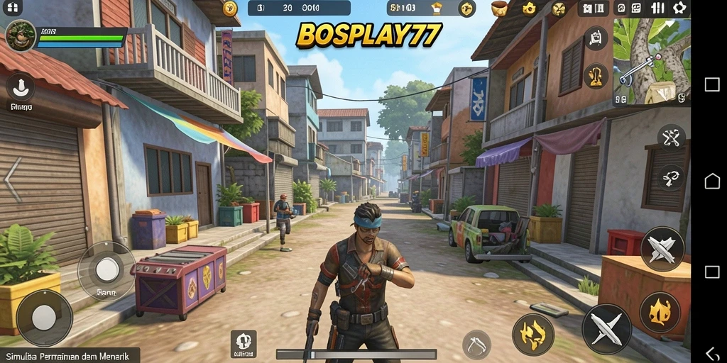 Tangkapan layar menunjukkan gameplay menarik dari BOSPLAY77 di dunia simulasi.