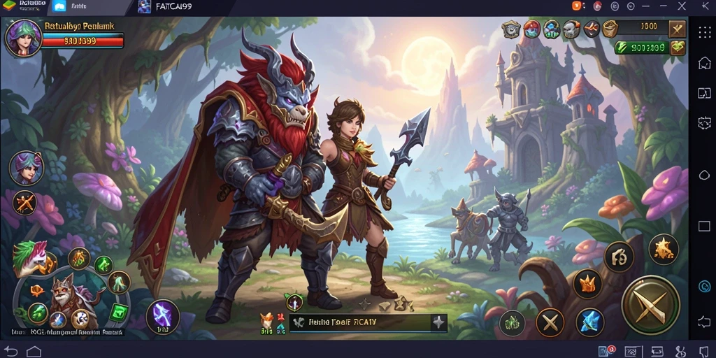 Tangkapan layar dari gameplay FATCAI99 yang menampilkan aksi RPG yang mendebarkan.