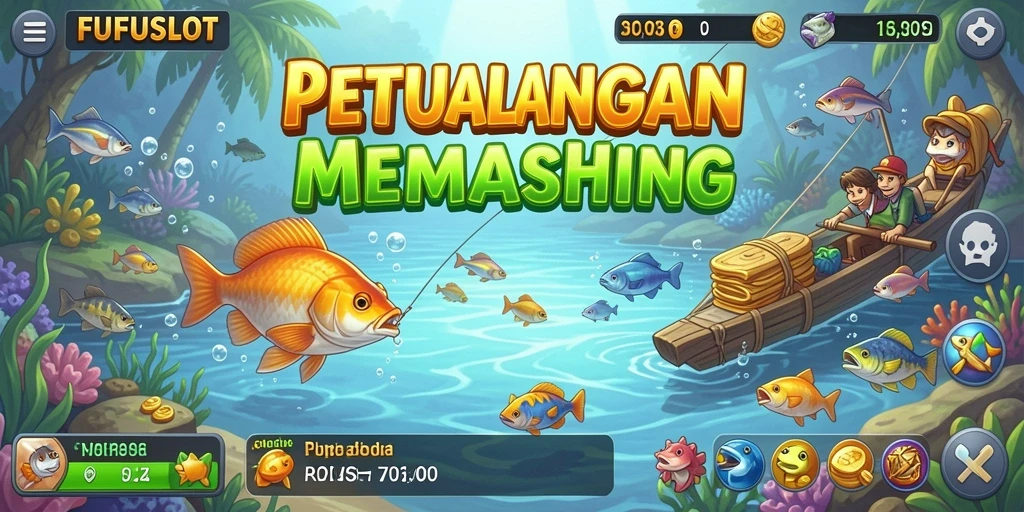 Tampilan gameplay seru di FUFUSLOT dengan pengalaman memancing yang mendalam.