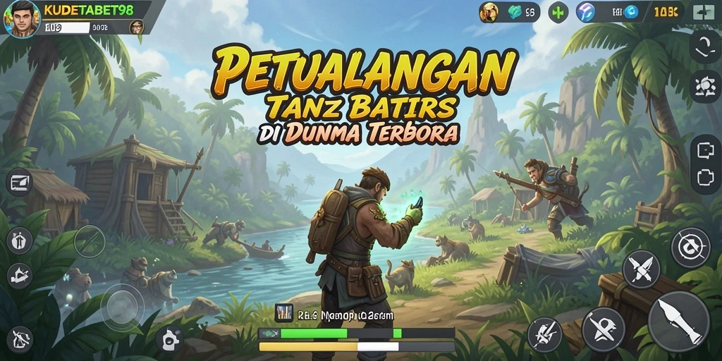 Tangkapan layar gameplay KUDETABET98 menampilkan kebebasan eksplorasi di dunia terbuka.
