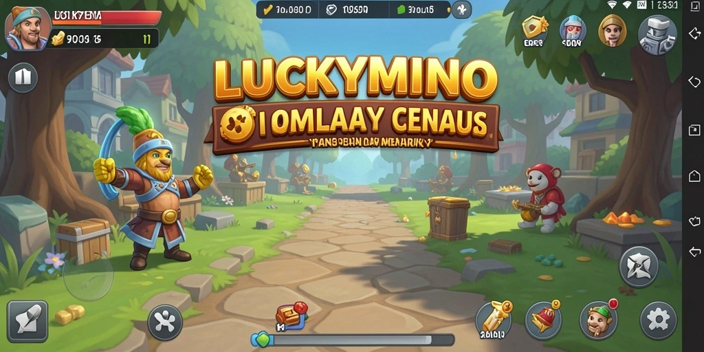 Tampilan gameplay menarik dari LUCKYMINO dengan karakteristik simulasi.