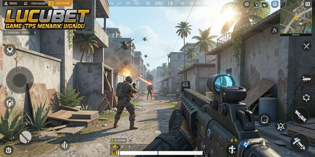 Tampilan gameplay TPS yang intens dan seru di LUCUBET.