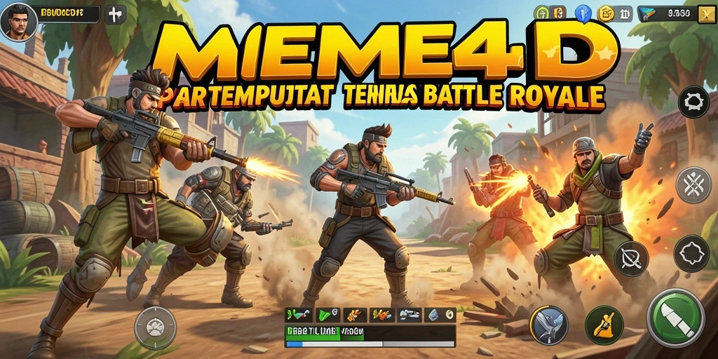 Tampilan gameplay seru dalam pertempuran Battle Royale.