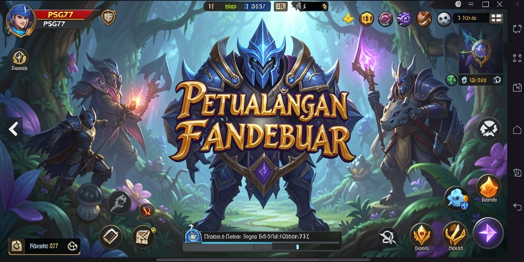 Screenshot PSG77 menampilkan aksi pertarungan seru dalam dunia RPG.