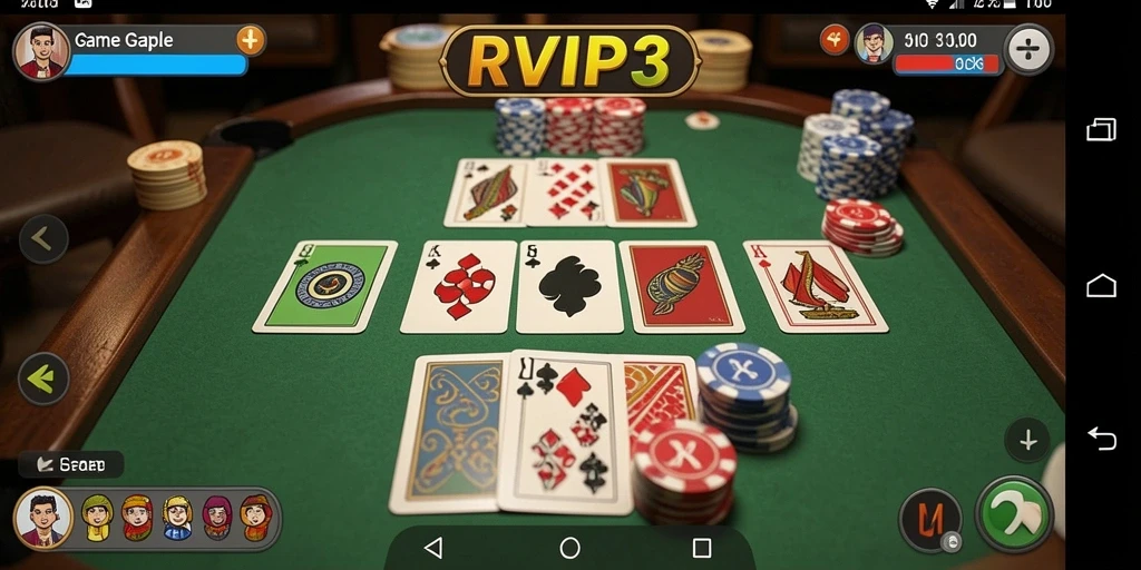 Tampilan menarik dari gameplay Gaple di RVIP3.