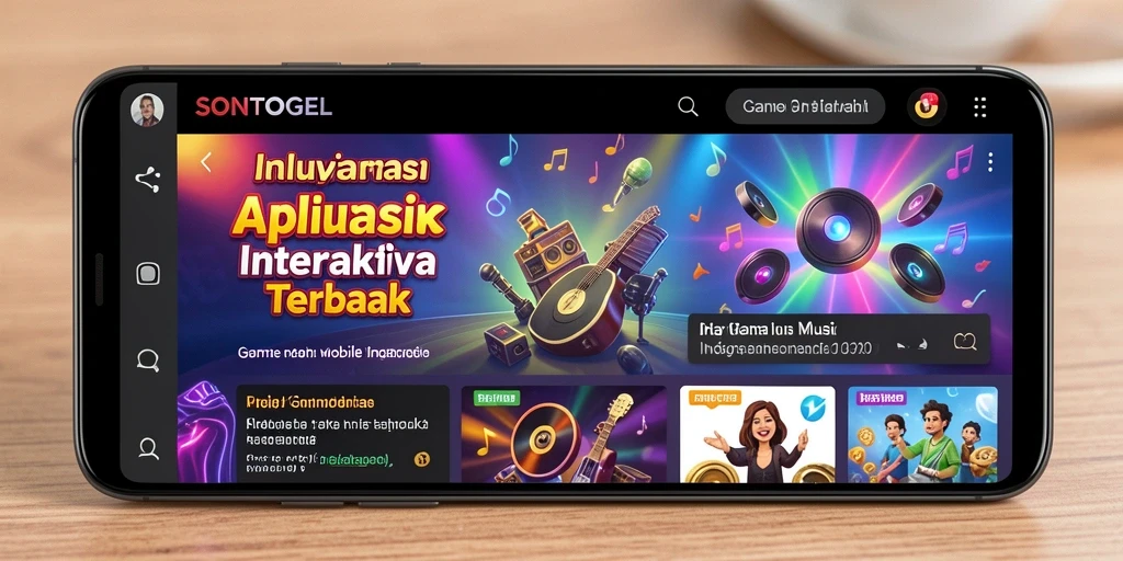 Screenshot gameplay SONTOGEL yang menampilkan interaksi pengguna dengan musik.