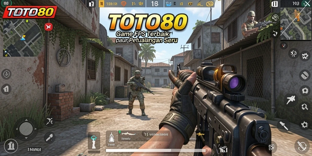 Screenshot gameplay TOTO80 yang menampilkan aksi tembak-menembak yang intens.