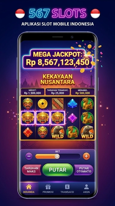 Pengguna menikmati pengalaman bermain di aplikasi 567slots.